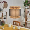 Lampes En Tissu-hofstein Suspension Marieux beige, Gris, Écru, 1 lumière