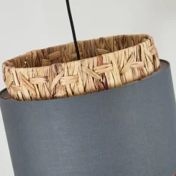 Lampes En Tissu-hofstein Suspension Marieux beige, Gris, Écru, 1 lumière