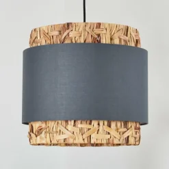 Lampes En Tissu-hofstein Suspension Marieux beige, Gris, Écru, 1 lumière