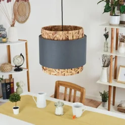 Lampes En Tissu-hofstein Suspension Marieux beige, Gris, Écru, 1 lumière