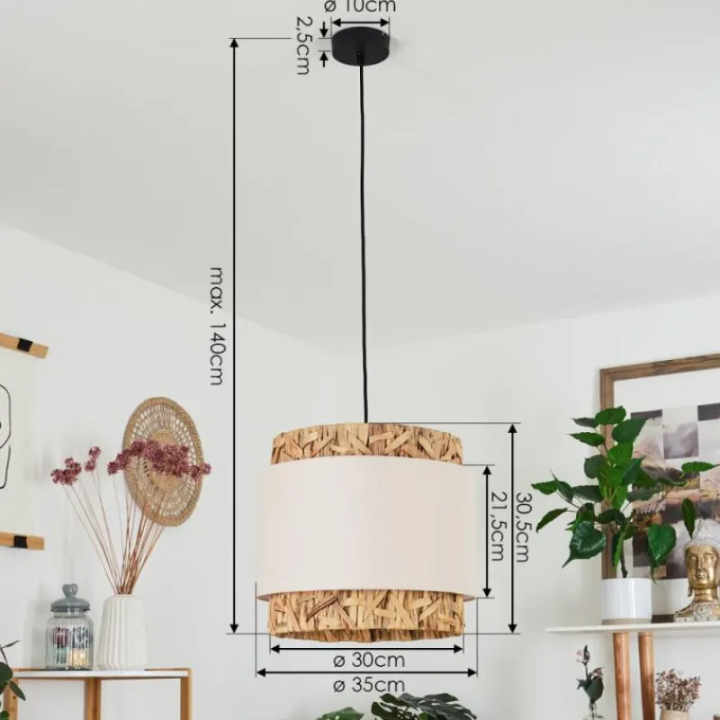 Lampes En Tissu-hofstein Suspension Marieux Écru, Blanc, 1 lumière