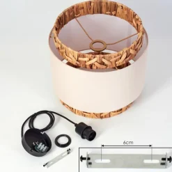 Lampes En Tissu-hofstein Suspension Marieux Écru, Blanc, 1 lumière