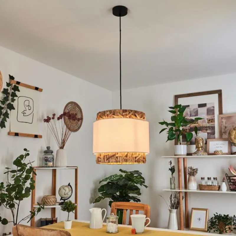 Lampes En Tissu-hofstein Suspension Marieux Écru, Blanc, 1 lumière