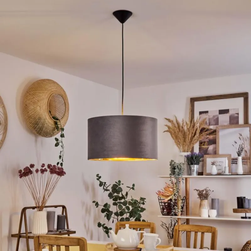 Lampes Dorées-hofstein Suspension Maripi Noir, 1 lumière