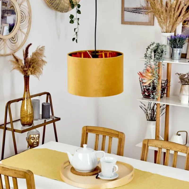 Lampes Dorées-hofstein Suspension Maripi Noir, 1 lumière