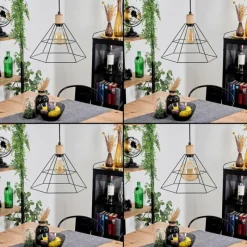 Lampes Vintages & Rétros-hofstein Suspension Marwayne Noir, 1 lumière