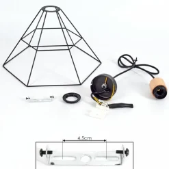 Lampes Vintages & Rétros-hofstein Suspension Marwayne Noir, 1 lumière