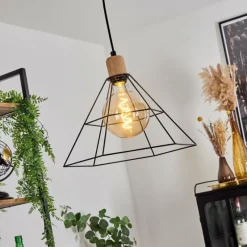 Lampes Vintages & Rétros-hofstein Suspension Marwayne Noir, 1 lumière