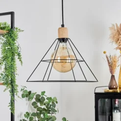 Lampes Vintages & Rétros-hofstein Suspension Marwayne Noir, 1 lumière