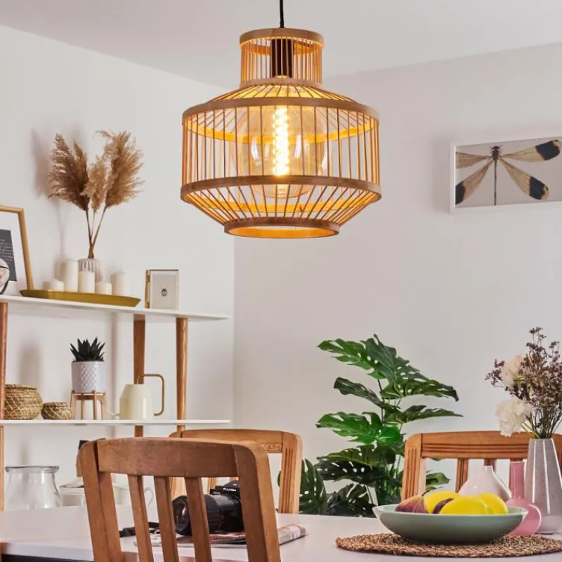 Style Boho-Chic-hofstein Suspension Maskat Noir, 1 lumière