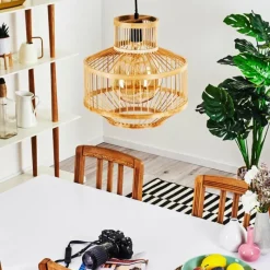 Style Boho-Chic-hofstein Suspension Maskat Noir, 1 lumière