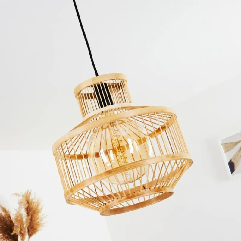 Style Boho-Chic-hofstein Suspension Maskat Noir, 1 lumière