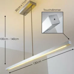 hofstein Suspension Masterlight Real LED Aluminium, Nickel mat, 1 lumière* Éclairage Led