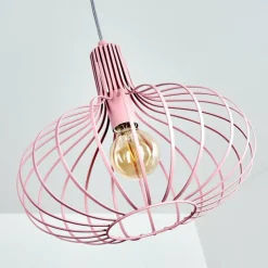 Lampes Vintages & Rétros-hofstein Suspension Mattmar Gris, Rose, 1 lumière