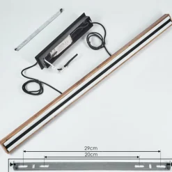 Lampes En Bois-hofstein Suspension Maumela LED Noir, 1 lumière