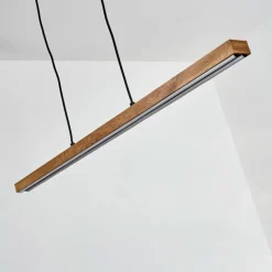 Lampes En Bois-hofstein Suspension Maumela LED Noir, 1 lumière