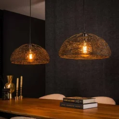 Lampes Vintages & Rétros-hofstein Suspension Maze Anthracite, 2 lumières