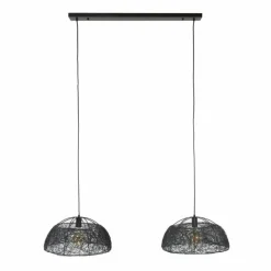 Lampes Vintages & Rétros-hofstein Suspension Maze Anthracite, 2 lumières