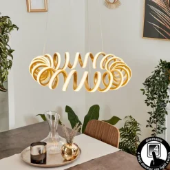 Lampes Dorées-hofstein Suspension Maziwa LED Or, 1 lumière