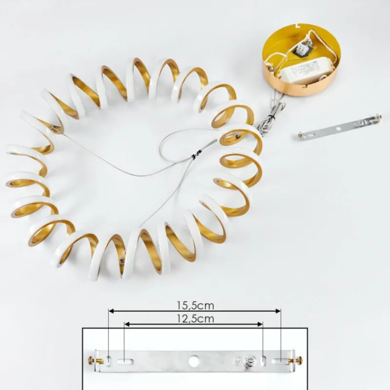 Lampes Dorées-hofstein Suspension Maziwa LED Or, 1 lumière