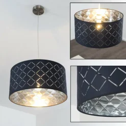 Lampes En Tissu-hofstein Suspension Meldal Nickel mat, 1 lumière