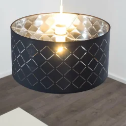 Lampes En Tissu-hofstein Suspension Meldal Nickel mat, 1 lumière
