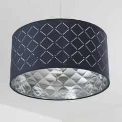 Lampes En Tissu-hofstein Suspension Meldal Nickel mat, 1 lumière