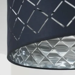 Lampes En Tissu-hofstein Suspension Meldal Nickel mat, 1 lumière