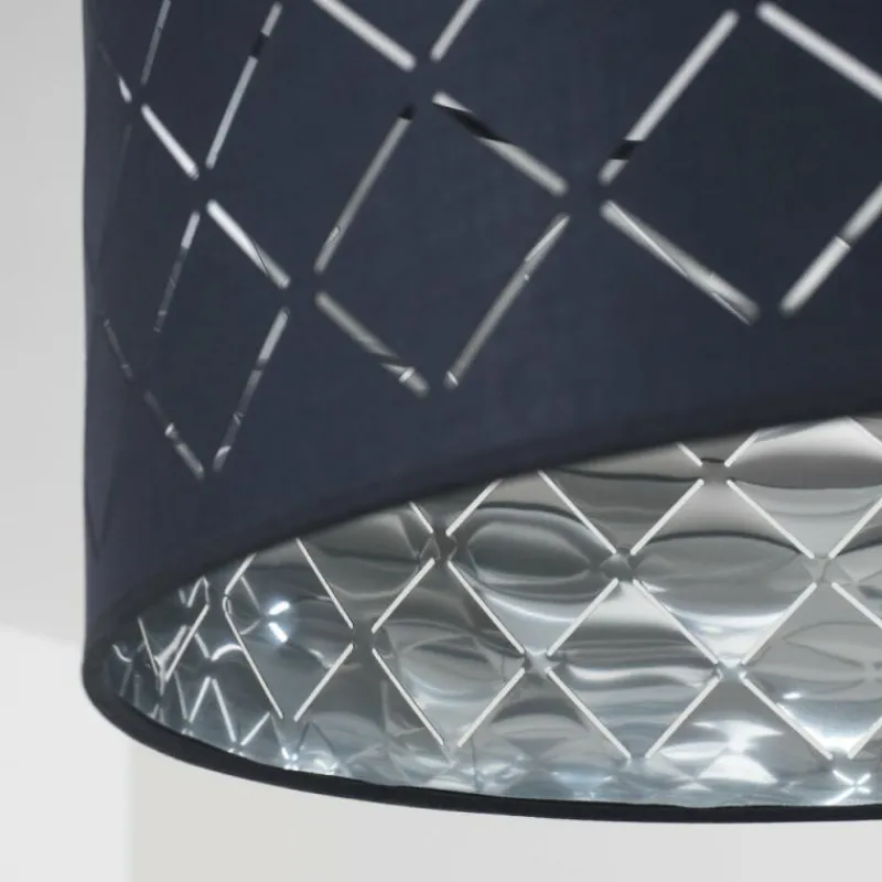Lampes En Tissu-hofstein Suspension Meldal Nickel mat, 1 lumière