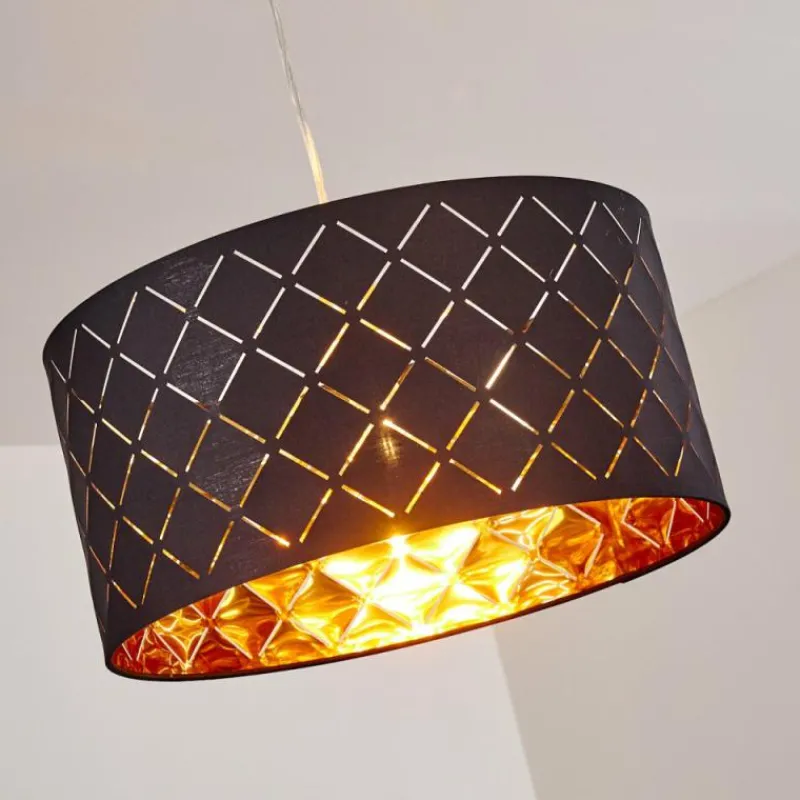 Lampes En Tissu-hofstein Suspension Meldal Nickel mat, 1 lumière