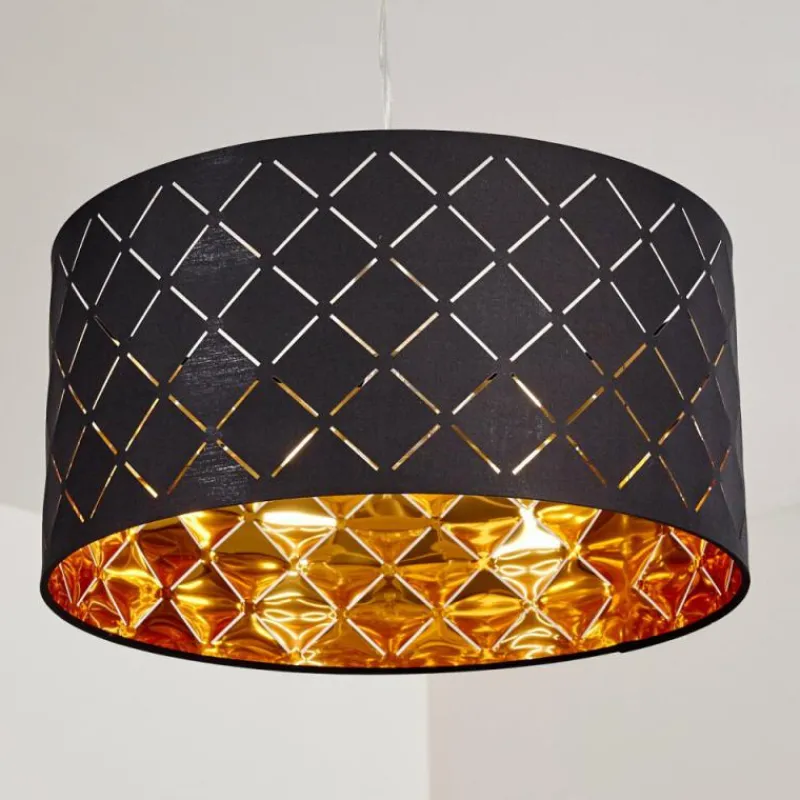Lampes En Tissu-hofstein Suspension Meldal Nickel mat, 1 lumière