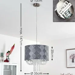 Luminaires Globo Lighting Suspension Meldal Nickel mat, 1 lumière* Suspensions