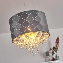 Luminaires Globo Lighting Suspension Meldal Nickel mat, 1 lumière* Suspensions