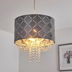 Luminaires Globo Lighting Suspension Meldal Nickel mat, 1 lumière* Suspensions