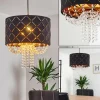 Lampes En Tissu-hofstein Suspension Meldal Noir, 1 lumière