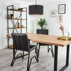 Lampes En Tissu-hofstein Suspension Meldal Noir, 1 lumière