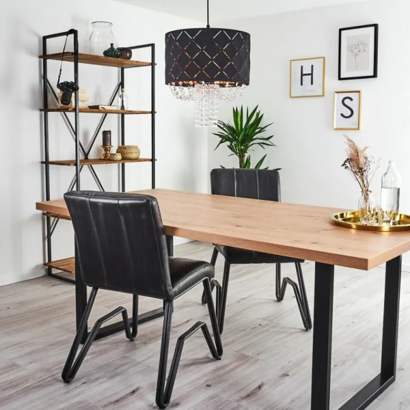 Lampes En Tissu-hofstein Suspension Meldal Noir, 1 lumière