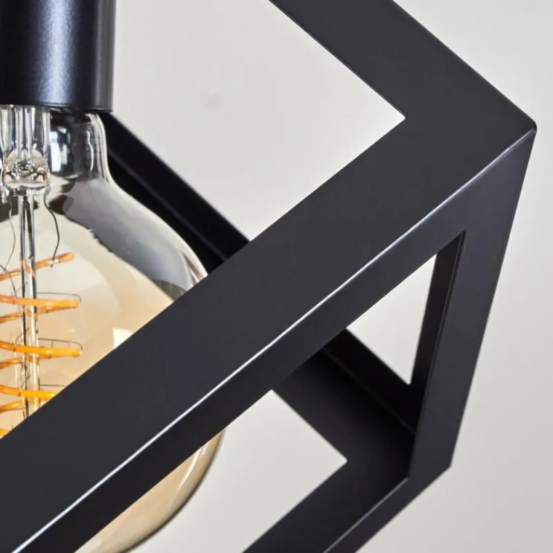 Style Boho-Chic-hofstein Suspension Melide Noir, 3 lumières