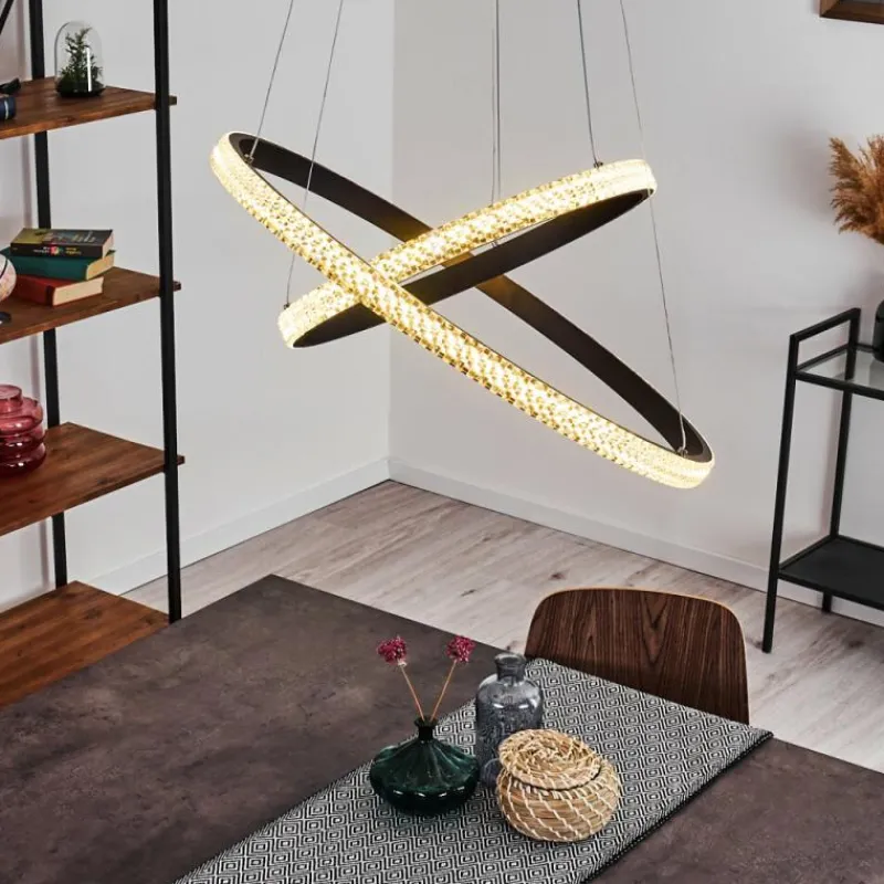 hofstein Suspension Melosa LED Noir, 1 lumière