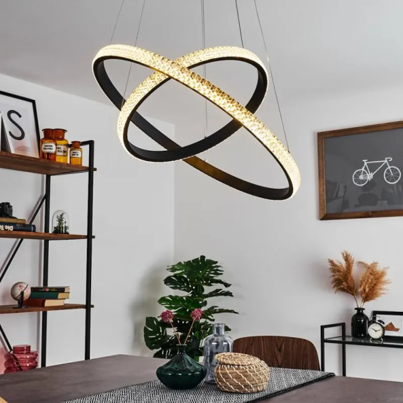 hofstein Suspension Melosa LED Noir, 1 lumière