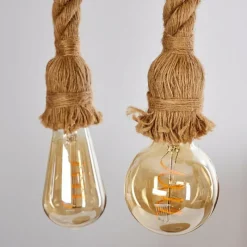 Style Boho-Chic-hofstein Suspension Menamini Anthracite, Brun, Bois foncé, 6 lumières