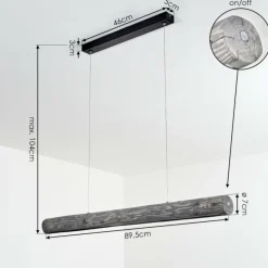 Luminaires Scandinaves-hofstein Suspension Merlengo LED Noir, 1 lumière