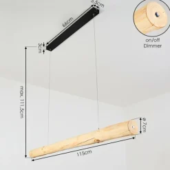 Luminaires Scandinaves-hofstein Suspension Merlengo LED Noir, 1 lumière