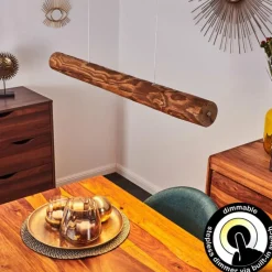 Luminaires Scandinaves-hofstein Suspension Merlengo LED Noir, 1 lumière