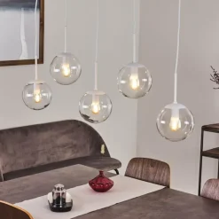 hofstein Suspension Mesas Blanc, 5 lumières