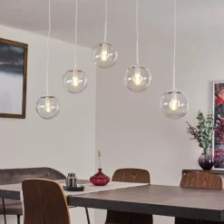 hofstein Suspension Mesas Blanc, 5 lumières