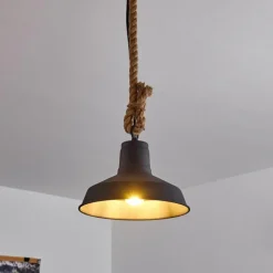 Lampes Industrielles-hofstein Suspension Midland Brun, Noir, 1 lumière