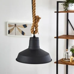 Lampes Industrielles-hofstein Suspension Midland Brun, Noir, 1 lumière