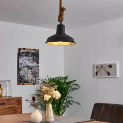 Lampes Industrielles-hofstein Suspension Midland Brun, Noir, 1 lumière