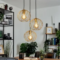 Lampes Industrielles-hofstein Suspension Miton Noir, 3 lumières